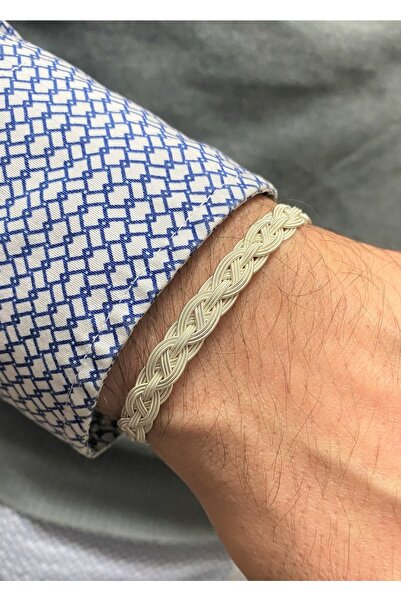 KAZZAZE Çarpraz Örgü Gümüş Kazaziye Bileklik