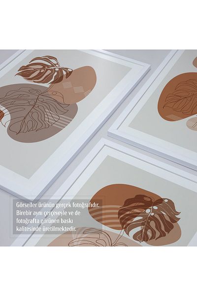 HOMEPACK Λευκό Πλαστικοποιημένο Σετ Πλαίσιο 3 τεμαχίων Πίνακας Hpn022