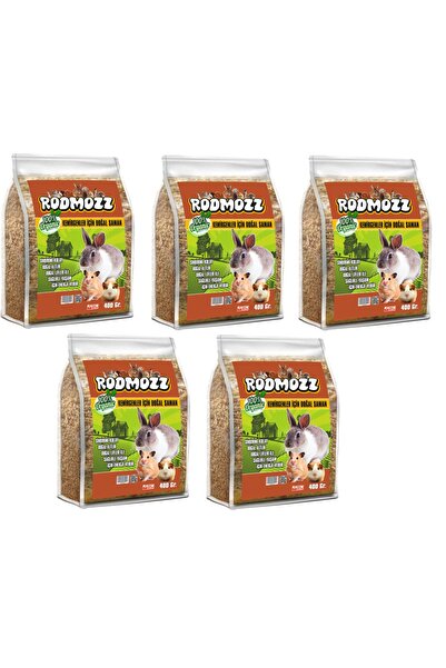 RodMozz Kemirgen Için Doğal Altlık Saman 400 Gr X 5 Adet Kilitli Paket