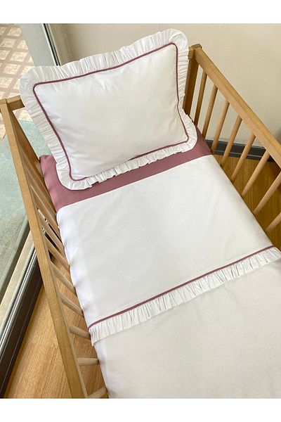 GAYE EV TEKSTİLİ Frilly Baby Duvet Cover Set Cotton