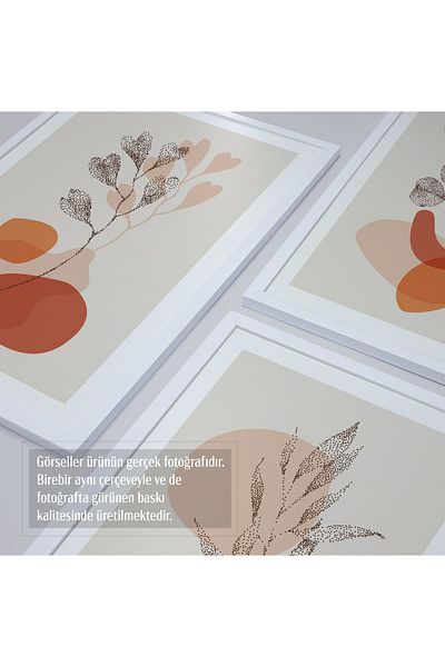 HOMEPACK Λευκό Πλαστικοποιημένο Σετ Πλαίσιο 3 τεμαχίων Πίνακας Hpn025