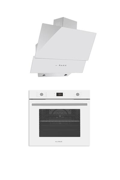 Alveus Majestıc Beyaz 2'li Ankastre Set (fırın+davlumbaz)
