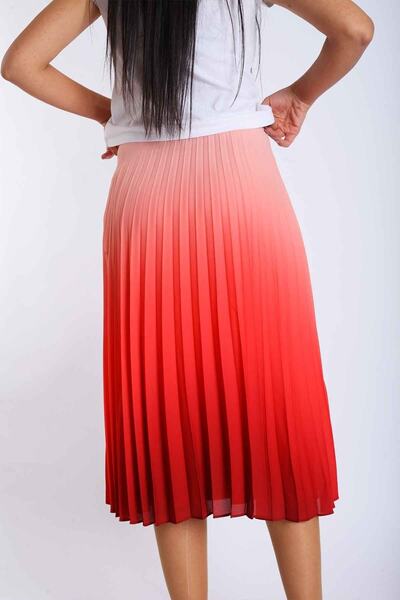 Blues Outlet Жіноча кольорова плісирована спідниця червона