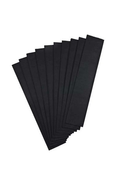 Ticon 20 Pieces 50*200 Cm Black Color Crapon Paper
