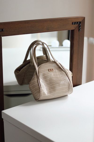 Moom Bag Γυναικεία τσάντα ώμου με διπλή λαβή Mink