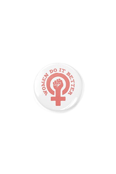 Fizello Feminist Women Do It Better Buton Rozet