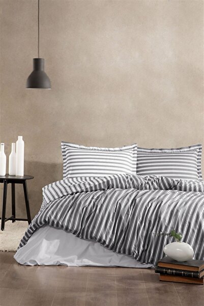 Özdilek طقم غطاء لحاف مزدوج من تريولين أنثراسايت