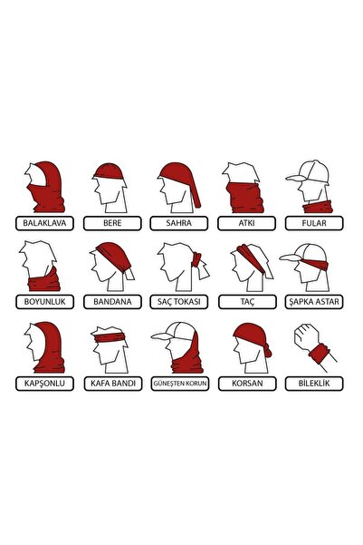 Knmaster Türkiye Kırmızı Beyaz Ay Yıldız Buff Bandana Boyunluk Maske Türk Markası