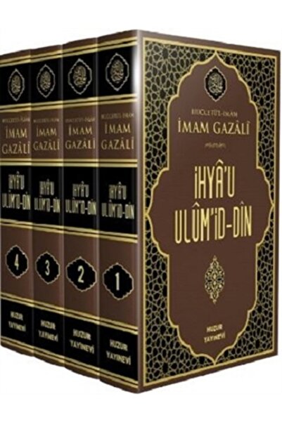Huzur Yayınevi Ihya’u Ulüm’id-din (ciltli) (4 Kitap Takım Kutulu) - - Imam-ı ...
