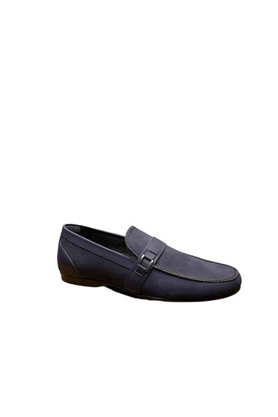 JAMES FRANCO M267-6 Genuine Leather Navy Blue Men's Shoes