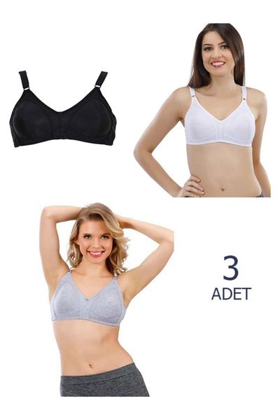 Lorelm Combed Cotton Bra Without Wire - Trendyol