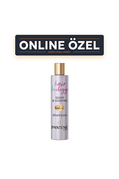 Pantene Hair Biology 250 Ml - Anti-Orange, Silver Purple Shampoo, Blonde and Gray Hair