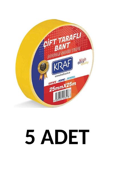 KRAF 5 Τεμάχια 25 Μm X 25 Μέτρα Ταινία Διπλής Όψης