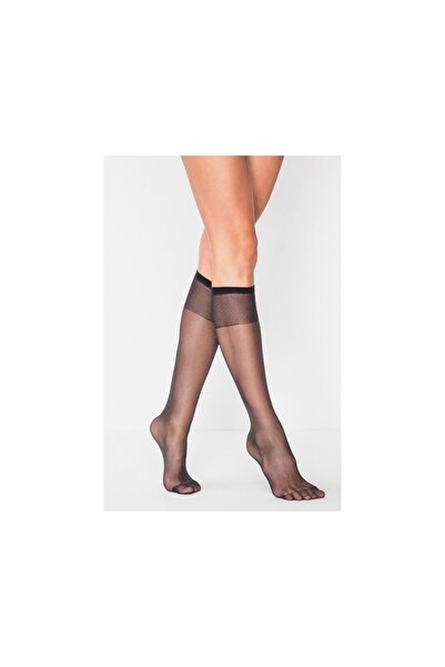 Müjde Pack of 4 20 Denier Thin Knee High Socks-500-Black