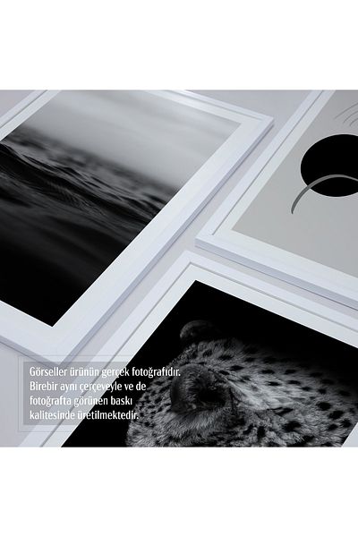 HOMEPACK Λευκό Πλαστικοποιημένο Σετ Πλαίσιο 3 τεμαχίων Πίνακας Hpn01