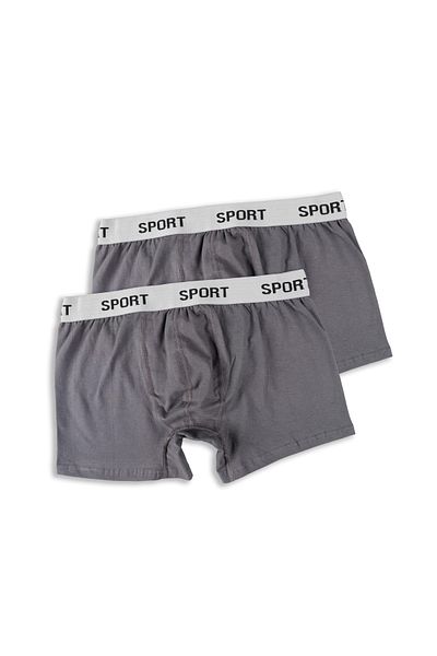 Botex Ανδρικό Boxer Cotton Lycra Σετ 3 τεμαχίων - Σκούρο Γκρι