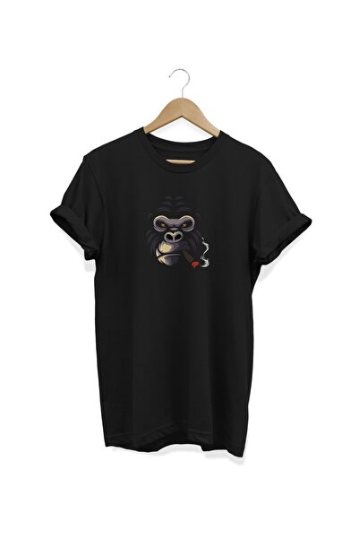 WİDİ Gorilla Štampano Crna T-shirt