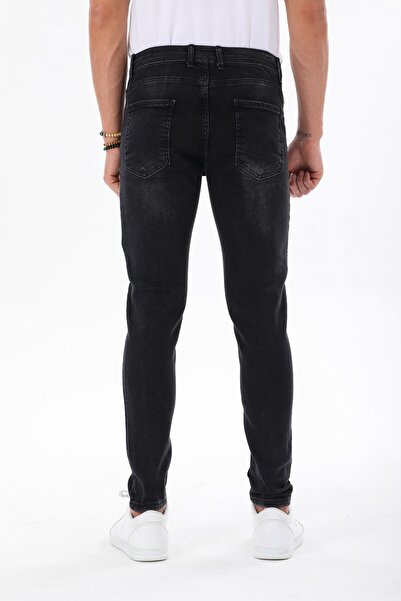 Jeanblack Anthracite Ανδρικά τζιν Skinny Fit Jeans Lycra στενές μανσέτες