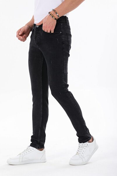 Jeanblack Anthracite Ανδρικά τζιν Skinny Fit Jeans Lycra στενές μανσέτες