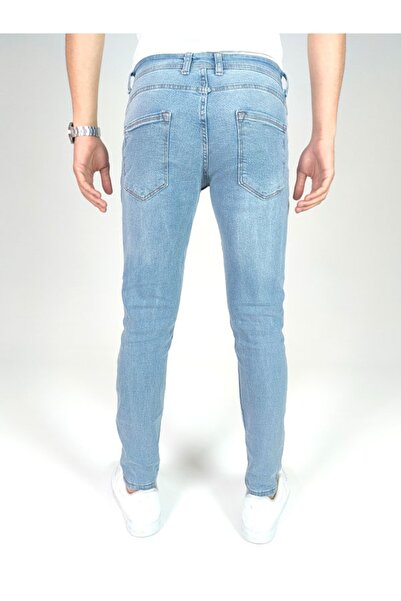 Jeanblack Ανδρικά τζιν Ice Blue Skinny Fit Jeans Lycra στενά νύχια