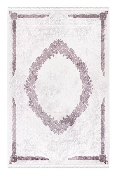 İpek Halı Ipek Mekik Halı Blossom 13454 Krem Lila Klasik Salon Halısı