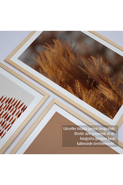 HOMEPACK Комплект за рисуване от 3 части с рамка от естествено дърво Hpn03