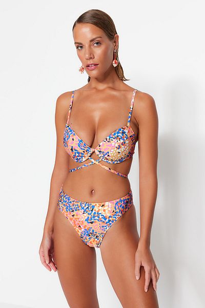 Trendyol Collection Bikini-Hose - Mehrfarbig - Animal Print