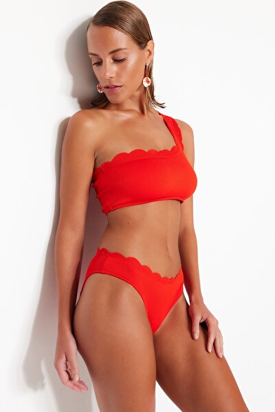 Trendyol Collection Bikini-Hose - Rot - Unifarben