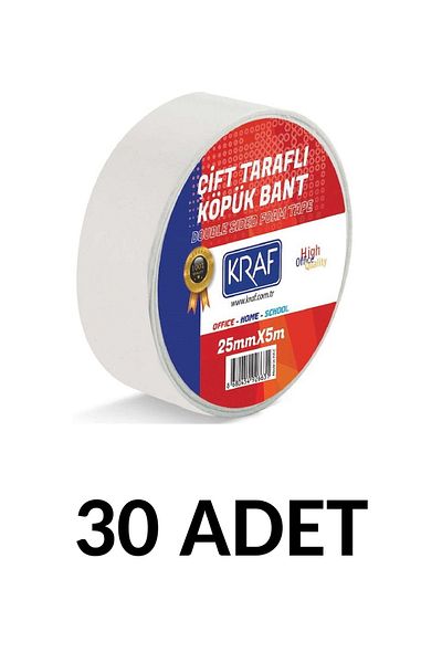 KRAF 30 Τεμάχια 25 Μm X 5 Μέτρα Ταινία Αφρού Διπλής Όψης