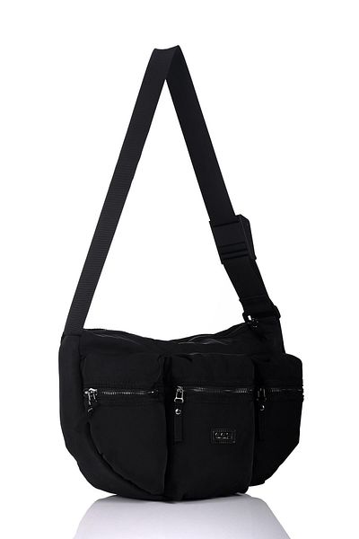 ÇÇS 16527 Geantă Crossbody cu curea lungă neagră