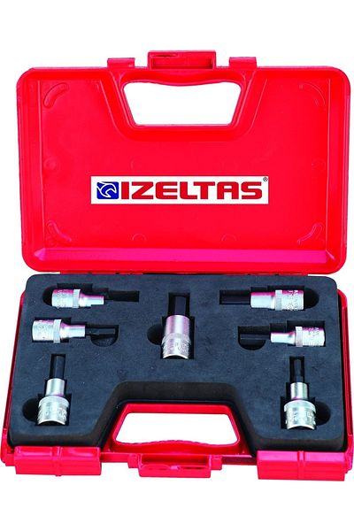 İzeltaş Allen End Set with 1/2 Sockets (60mm 7 Pieces)- 1113001107