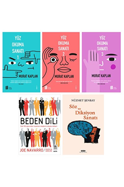 Alfa Yayınları Yüz Okuma Sanatı + Beden Dili + Söz Ve Diksiyon Sanatı 5 Kitap...