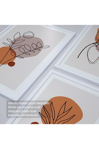 HOMEPACK Λευκό Πλαστικοποιημένο Σετ Πλαίσιο 3 τεμαχίων Πίνακας Hpn011 Hpn011