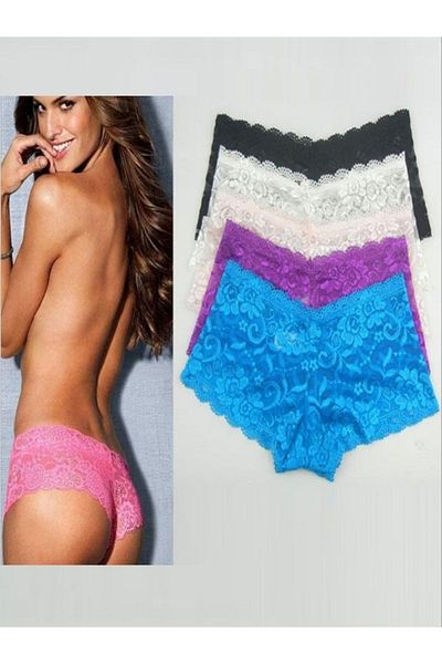GECKO COLLECTION Gecko Lace Shorts Boxer Γυναικεία κιλότα 6 τμχ
