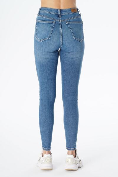 CROSS JEANS Judy Light Blue High Waist Zippered Skinny Fit Jean Trousers C 4521-163