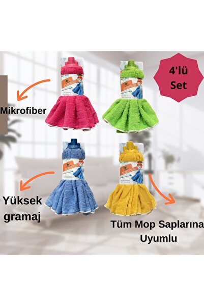 Fenomen Temizlik Mikrofiber Yedek Havlu Mop 4'lü Set
