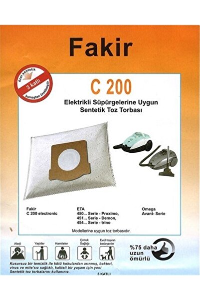 Parmis Fakir C 220 elektronski usisivač, vrećica za prašinu, 20 komada, kompa...