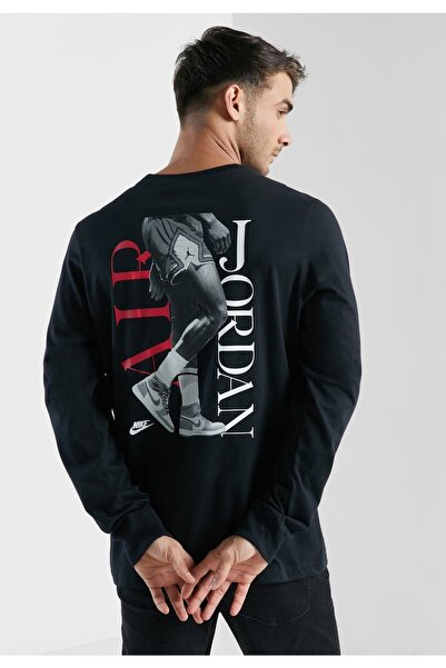 Nike Jordan Sportswear Grafik Uzun Kollu Erkek Siyah T-shirt Dh8976-010