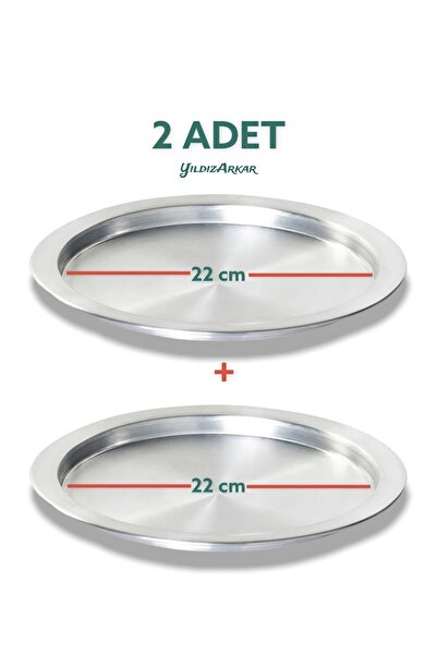 YILDIZ ARKAR Alüminyum Künefe Kadayıf Tepsisi Tabağı 2 Adet 22 Cm (28cm)