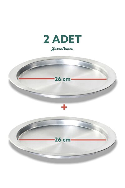 YILDIZ ARKAR Alüminyum Künefe Kadayıf Tepsisi Tabağı 2 Adet 26 Cm (32cm)