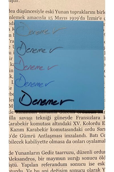 Maxx Renkli Şeffaf Post-it (mavi)