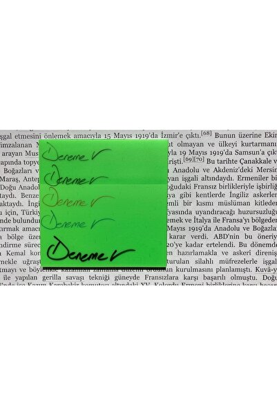 Maxx Renkli Şeffaf Post-it (yeşil)