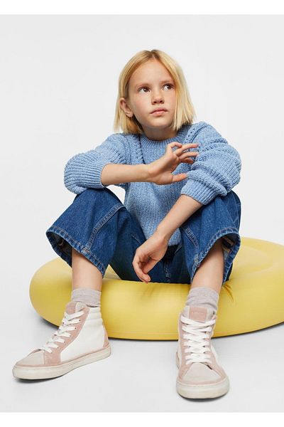 MANGO Kids Pulover Albastru Pentru Copii