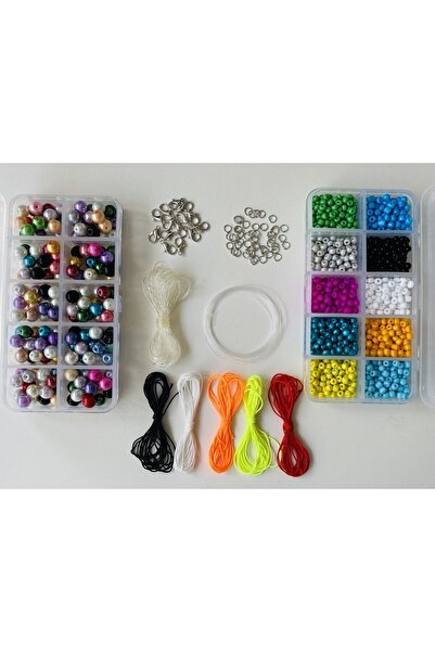 yağmur gökçe No:156 Σετ κατασκευής κοσμημάτων Hobby 2 κουτιών Πολύχρωμο σετ μ...