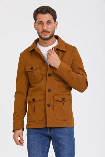 Erkek Polo Yaka Cepli Ceket Latino Model