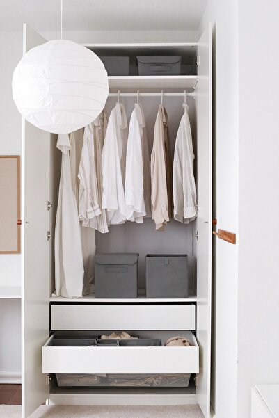 REKHOME Gray Covered Laundry Toy Organizer Folding Storage Box 28x28x28