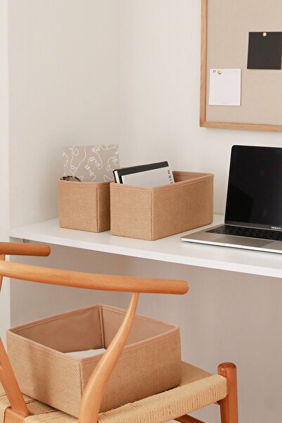 REKHOME Συρτάρι ντουλάπας παιδικού δωματίου 2 τεμαχίων από γιούτα Organizer κουτί αποθήκευσης