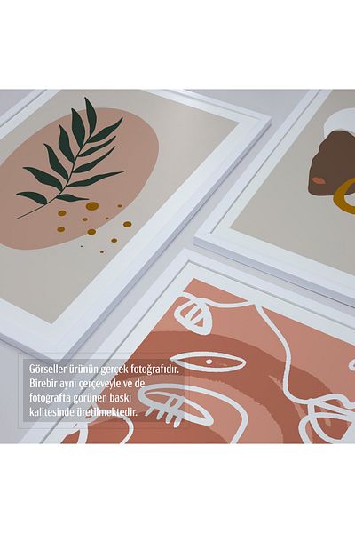 HOMEPACK Λευκό Πλαστικοποιημένο Σετ Πλαίσιο 3 τεμαχίων Πίνακας Hpn024