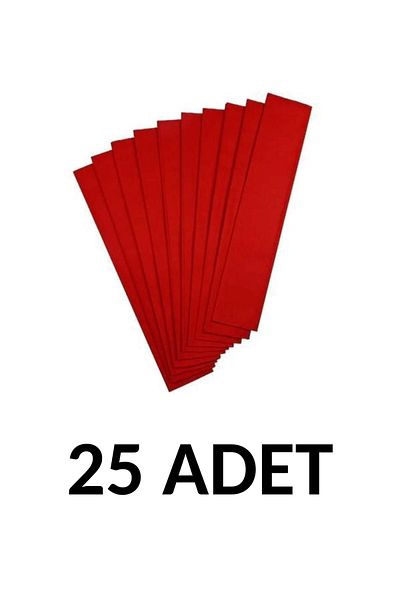 Ticon 50*200 Cm Red Crapon Paper - 25 Pieces