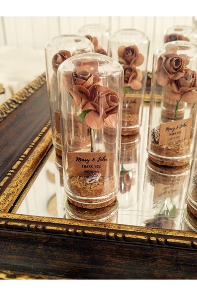 DECORA HOBİ 25 Adet - Nişan/söz/nikah/düğün/ Kına Hediyeliği - Ters Tüp- Mini...